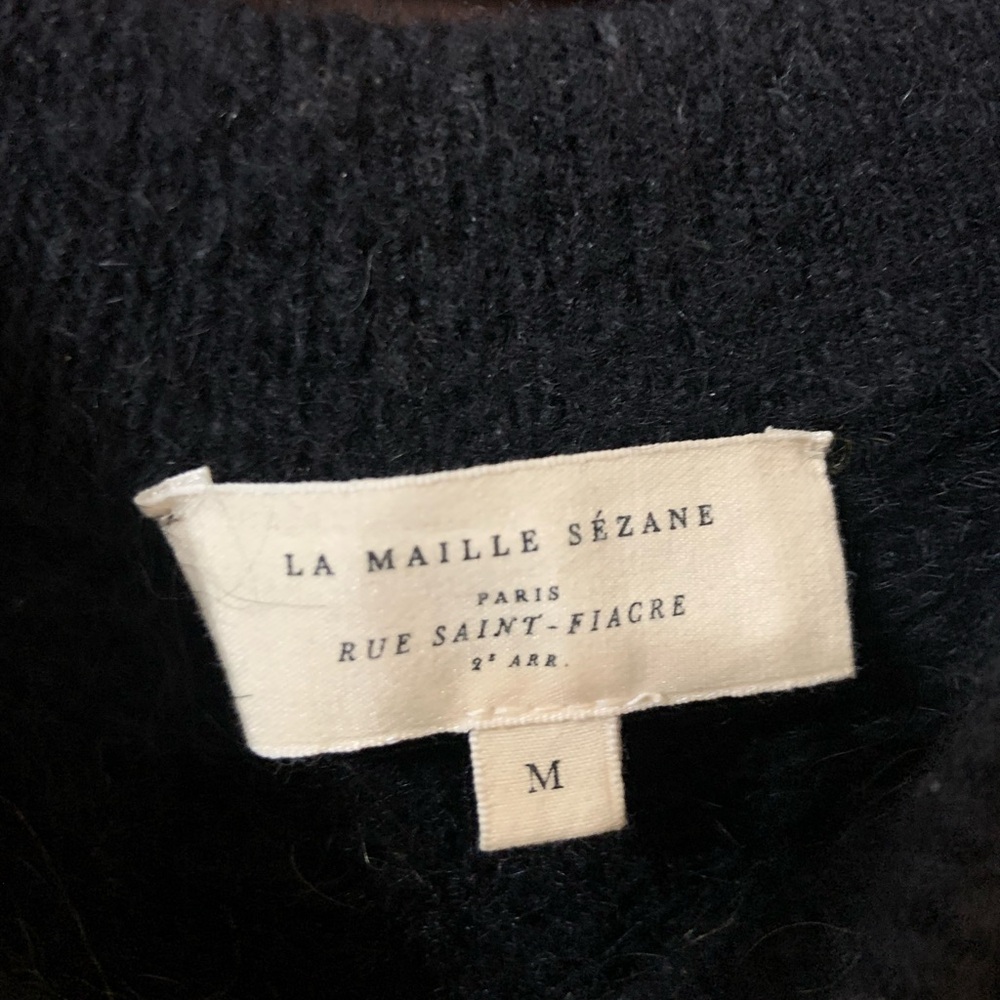 Sezane Women's Joko Black Sweater with Yellow Floral Pattern - Picture 3 of 3